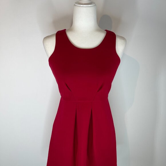 LOFT Red Sleeveless Dress size 0P - Picture 2 of 5